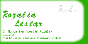 rozalia lestar business card