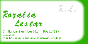 rozalia lestar business card